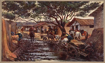 A Russian Colony at Mukden, illustration from 